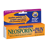 Neosporin +Pain Relief maximum strength first aid antibiotic/pain relieving ointment Left Picture